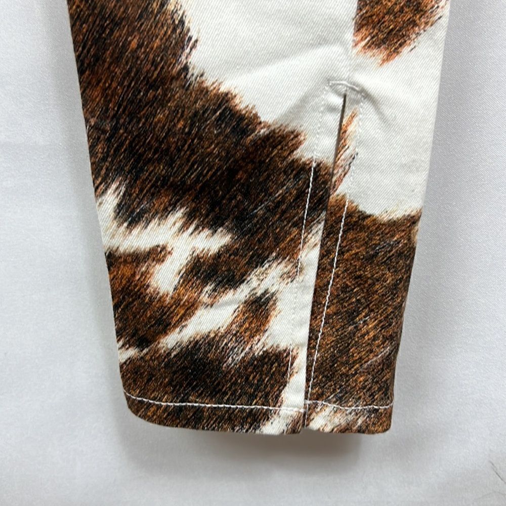 We Wore what White and brown animal print jeans size 26 NWT - Picture 8 of 16
